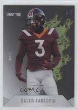 2021 Wild Card MATTE Rookie Heat White - Green Flames 7/149 Caleb Farley RC 1d3. rookie card picture