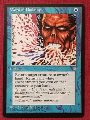 Magic The Gathering ICE AGE WORD OF UNDOING blue card MTG