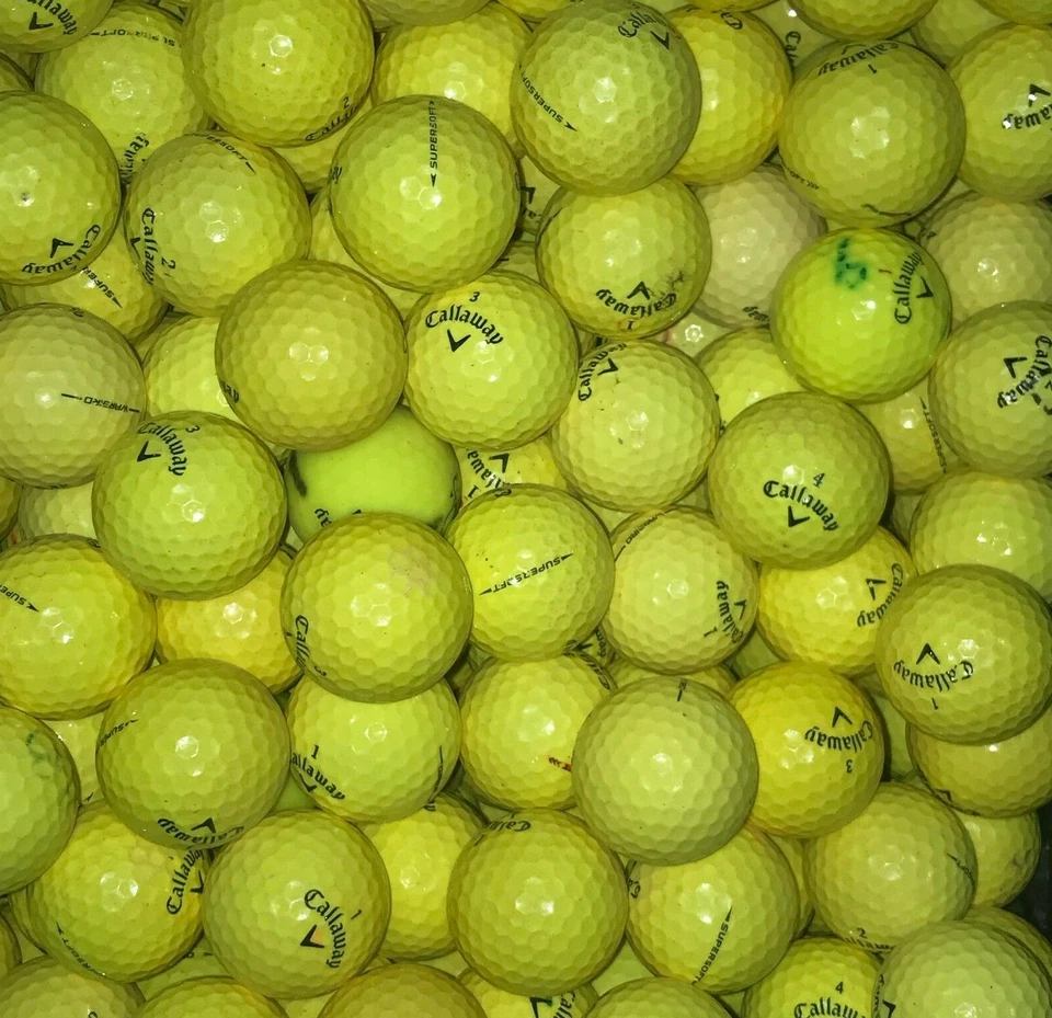 100 Yellow Callaway Assorted Golf Balls Warbird/Supersoft/Etc Mix - 2A Shag AA - Image 4 of 4