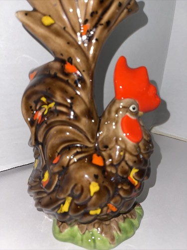 Rooster Chicken Statue Figurine Ceramic Bird Farmhouse Country Barnyard 12” Tall - Picture 5 of 12