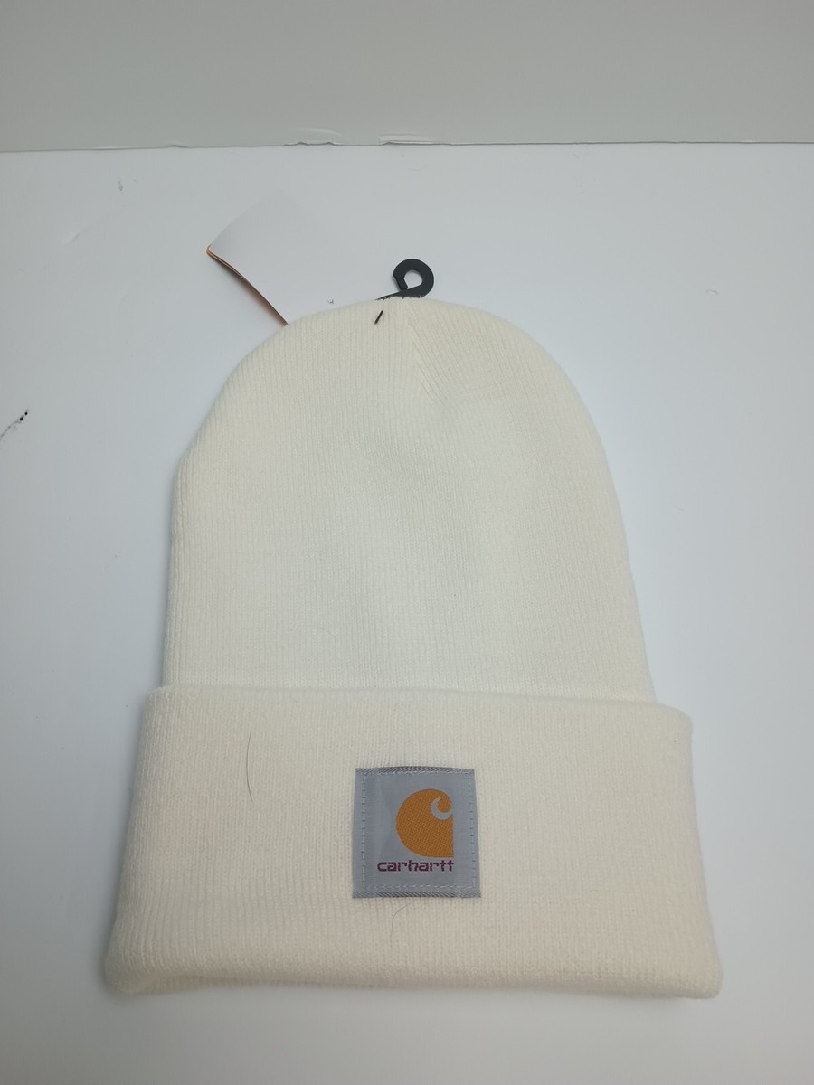 CARHARTT St Paddy's Day KNIT SHAMROCK PATCH BEANIE STYLE White