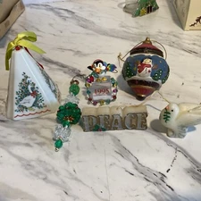 Vintage Christmas Ornaments Lot Of 5 Mixed Assortment 90’s See Photos