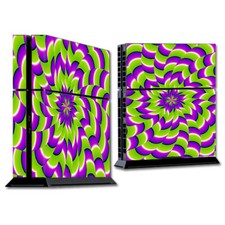 PS4 Playstation console skins decals wrap - Trippy Psychedelic Motion swirl