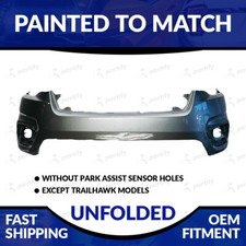 Front Bumper 2019-2023 Jeep Cherokee Wo Park Sensors Painted To Match Ch1014133
