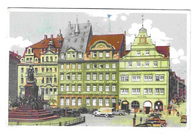Nr. 5016 Leipzig Markt 11.2.48 Schreibort Borsdorf Kunstverlag Fr. Lindner, Leip