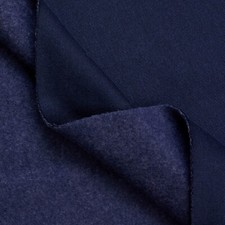 Navy Polyester Cotton Sweatshirt Fleece Fabric - 60" Wide - Sold by the Yard