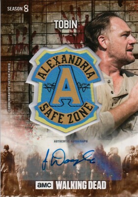 The Walking Dead Staffel 8, Jason Douglas (Tobin) Autogramm / Patch Karte #76/99