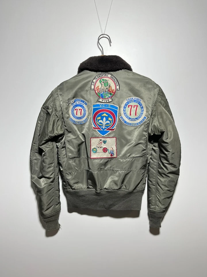 Cockpit USA G-1 Flight Nylon Bomber Jacket With Patches Size 36 - Image 2 of 4