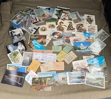 Junk Journal Lot 54 Antique Vintage Paper Ephemera Greeting, Postcards As Is