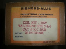Siemens -Allis Allis-Chalmers size 3 & 4 coil 115VAC 25-105-232-502 3 available