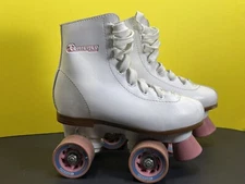 Chicago Roller Skates Womens Girls White Leather Roller Skates Size 1 