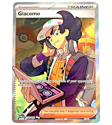 Pokémon Paldea Evolved - Giacomo - Full Art Trainer NM+/MINT - 252