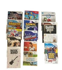 Lot Nintendo Wii Video Game Instruction Manuals Insert Covers 23 pieces NO games