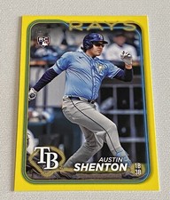 2024 Topps Update Austin Shenton #US275 Yellow RC Tampa Bay Rays