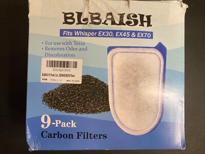 Carbon Filters For Tetra Whisper EX 30 EX 45 EX 70 - 9 Pack - New Open Box