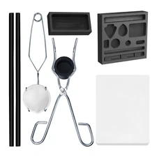 9 PCS Graphite Melting Casting Kit for Metal Foundry Refining Jewelry Tool US
