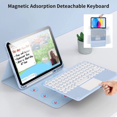 Touchpad Keyboard Case Mouse For iPad 6th 7th 8th 9th 10th Gen Air