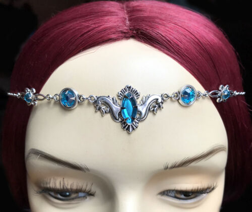 Celtic Elven Elf Silver Bridal Wedding Circlet Headpiece Crown Headdress Jewelry - Picture 1 of 32