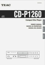 TEAC CD-P1260 - Lettore CD Compact Disc - Istruzioni per l'uso - MANUALE UTENTE