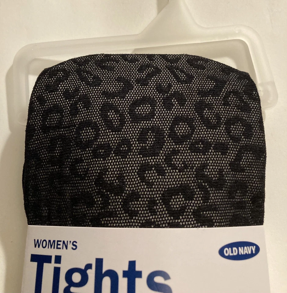 Nuevas Medias Retro Vintage Boho Burlesque Gótico Antiguo Azul Marino Estampado Leopardo Moda L/XL Foto 3 de 4