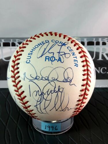 1996 NY Yankees Team joueurs signés baseball dédicacés - COA perdu  - Photo 1 sur 9