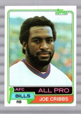 JOE CRIBBS ROOKIE CARD - FREE SHIP - 1981 TOPPS # 360