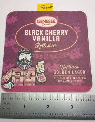 GENESEE BREWING CO of ROCHESTER NY,  ''BLACK CHERRY VANILLA'' BEER COASTER