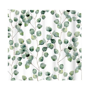 180cmx180cm Grunes Blatt Dusche Vorhang Aquarell Pflanzen Blatter