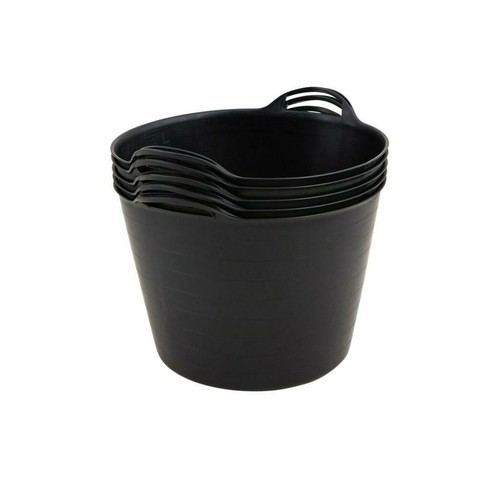 BiGDUG x5 26L Flexi Tub Packs Black Plastic Tubs 26 42 65 Litre Multi