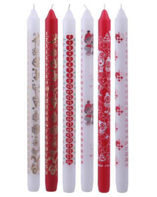Adventskalender-Kerze  24Tage Kerze Tageskerze  Adventskalender Adventskerze