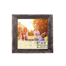 8X8 Rustic Smoky Black Picture Frame