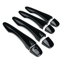 For Nissan Altima 2013-2018 Glossy Black Door Handle Covers Trim With Smart Hole