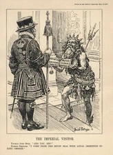 1937 British Cartoon: INDIA - King George VI Coronation - NEPTUNE - Colonialism