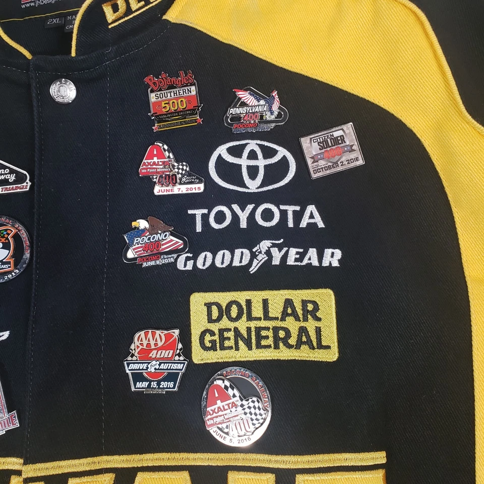Matt Kenseth Racing Jacket Men's XL DeWalt 2003 Champion NASCAR JH Design Pins - Image 4 of 4