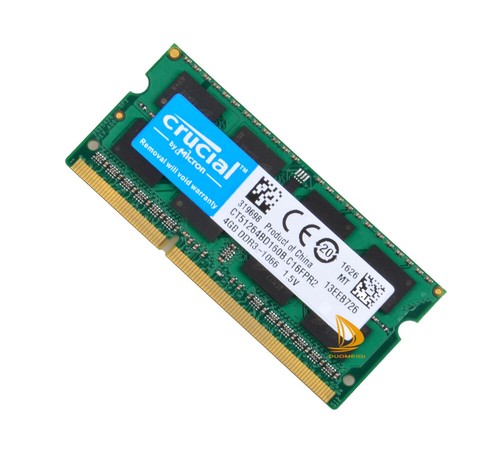 Crucial 2x 4 GB 2RX8 PC3-8500S DDR3 1066 MHz SODIMM Portátil Memoria RAM 204Pin - Imagen 5 de 9