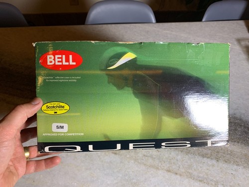 SELTEN NOS NEU 1990er 90er 90er 90er Bell Quest Fahrradhelm Scotchlite Stoffhaut - Bild 3 von 11