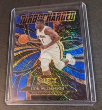 2020-21 Panini Select Zion Williamson Turbocharged Blue Shimmer Prizm #3