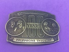 Limited Edition 100 Yrs Commemorating Telephone Industry Belt Buckle 1876-1976