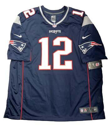 New Tom Brady Size 3XL Mens New England Patriots Navy Limited Nike