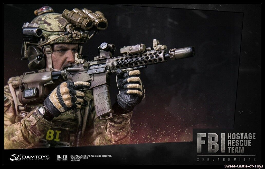 1/6 DamToys US FBI HRT Agent Hostage Rescue Team Servarevitas