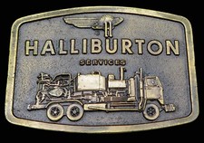 Halliburton Pump Truck Jimm Watson Vintage Belt Buckle