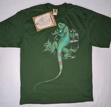 Vintage Deadstock Tucan Tico Costa Rica Large T-shirt Marlon Iguana Raised Puffy