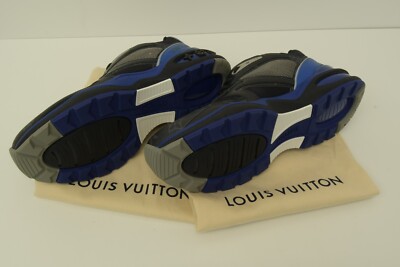 Authentic Louis Vuitton Trainer Black Blue Sneakers FD 0210 Shoes
