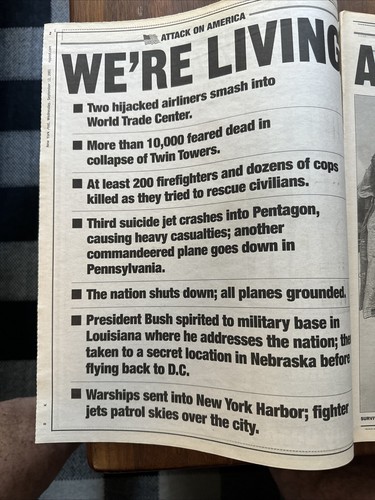 New York Post September 12 2001 - Picture 3 of 4