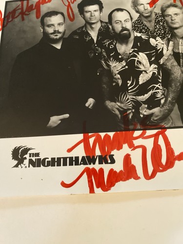 Autographed Photo B&W 8x10 Oh The Nighthawks In Red Ink - Picture 2 of 6