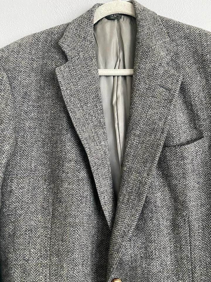 Blazer de Lana para Hombre Talla 42 Gris Dos Botones Grueso De Colección Raíces Negocios Trabajo Foto 2 de 4