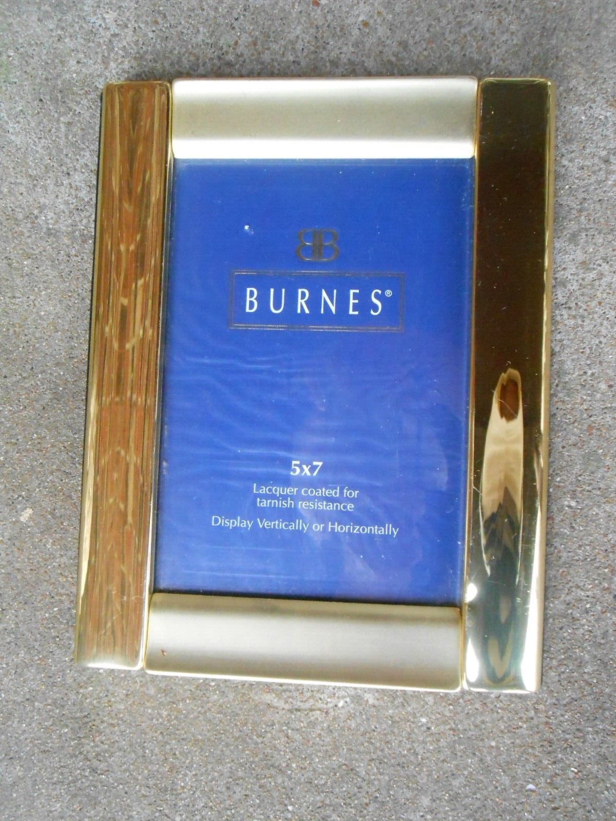 Burnes of Boston Gold Tone Metal PICTURE FRAME 5" x 7" Photo Burnes of ...