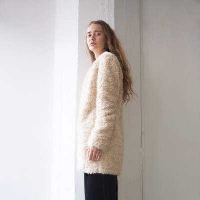 zara white teddy coat