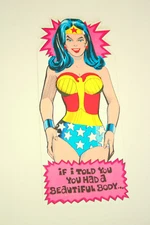 Original Greeting Valentines Card DC Comics Wonder Woman 1978 NOS New Mark 1 #43