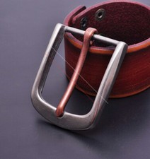 38mm Sturdy Solid Heavy Stainless Steel Leathercraft Heel Bar Jeans Belt Buckle